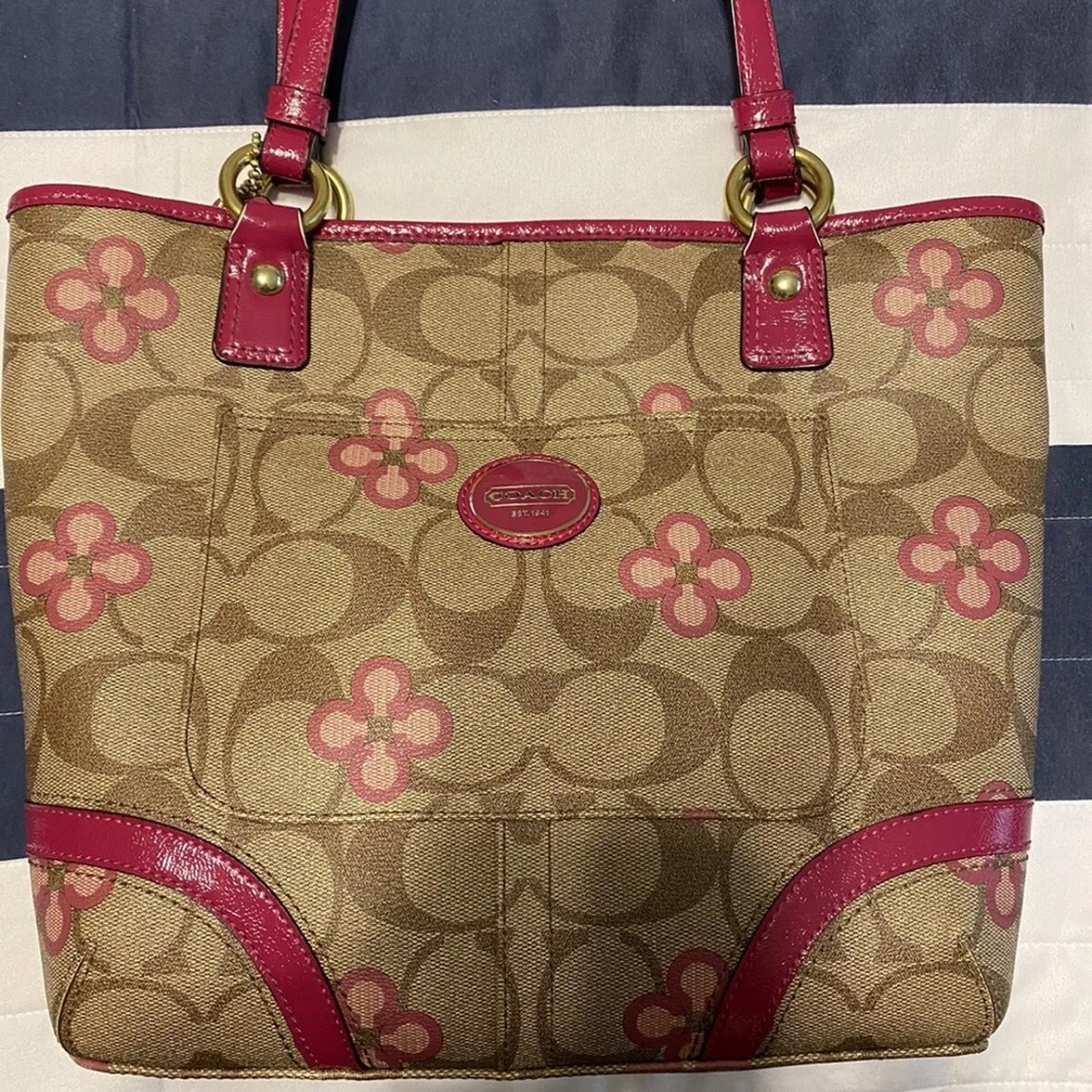 Coach Peyton Pink Clover Tote